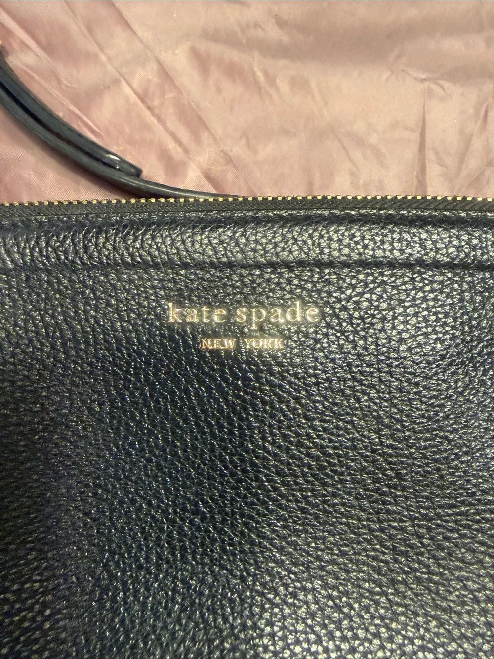 Kate Spade Knott small crossbody clutch in black pebbled leather